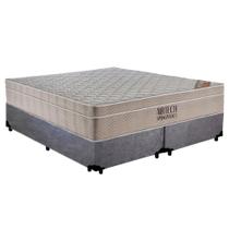 Cama Box Casal Suede Bipartido + Colchão Ortobom Airtech Molas Ensacadas 65x138x188 Cinza Cama Box Casal Suede Bipartido + Colchão Ortobom Airtech Molas Ensacadas 65x138x188 Cinza