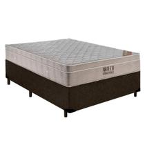 Cama Box Casal Suede + Colchão Casal Ortobom Airtech Molas Springpocket (65x138x188) Cor:marrom Cama Box Casal Suede + Colchão Casal Ortobom Airtech Molas Springpocket (65x138x188) Cor:marrom
