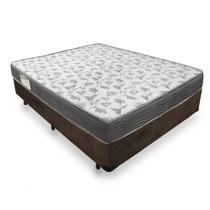 Cama Box Casal Suede + Colchão De Espuma D33 - SerenePrime - 138cm