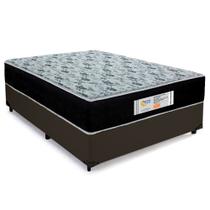 Cama Box Casal Suede + Colchão Molas Ensacadas SerenePrime Sonnolux 138cm Marrom - Suporta Até 110kg Por Pessoa Cama Box Casal Suede + Colchão Molas Ensacadas SerenePrime Sonnolux 138cm Marrom - Suporta Até 110kg Por Pessoa
