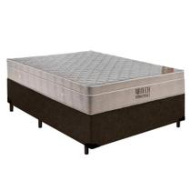 Cama Box Casal Suede + Colchão Ortobom Airtech Molas Ensacadas 65x138x188 Marrom Cama Box Casal Suede + Colchão Ortobom Airtech Molas Ensacadas 65x138x188 Marrom
