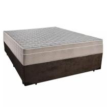 Cama Box Casal Suede + Colchão SerenePrime Molas Ensacadas 138x188x65 Marrom Cama Box Casal Suede + Colchão SerenePrime Molas Ensacadas 138x188x65 Marrom