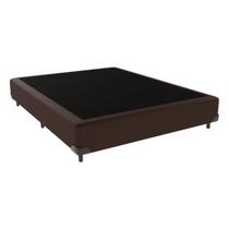 Cama Box Casal Suede Marrom