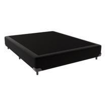Cama Box Casal Suede Preto