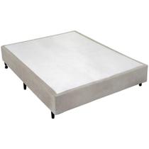 Cama Box CASAL Universal Camurça Cinza - 128x188