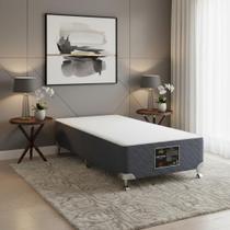Cama Box Castor Solteiro Suede Cinza 100x200x27cm Cama Box Castor Solteiro Suede Cinza 100x200x27cm