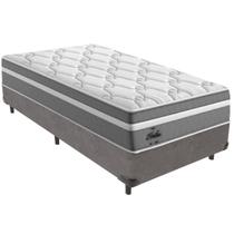 Cama Box Cinza e Colchão Berlim Molas Ensacadas Solteiro Probel Cama Box Cinza e Colchão Berlim Molas Ensacadas Solteiro Probel