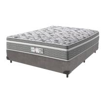 Cama Box Cinza e Colchão Evolution Molas Ensacadas Viúvo Probel