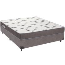 Cama Box Cinza e Colchão Light Espuma D33 Casal Ortobom Cama Box Cinza e Colchão Light Espuma D33 Casal Ortobom