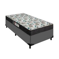 Cama Box Cinza Solteiro Colchão D33 Veneza Portobel Cama Box Cinza Solteiro Colchão D33 Veneza Portobel