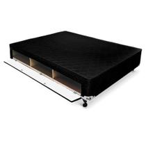 Cama Box Closet Casal Poli Tecido Black (138x188x23) - Castor