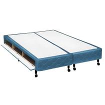 Cama Box Closet Queen Poli Tecido Blue (158x198x27) - Castor