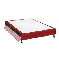 Cama Box Closet Viúva Poli Tecido Wine (128x188x27) - Castor