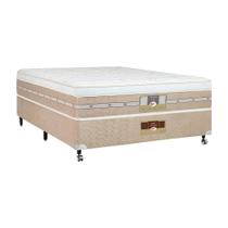 Cama Box + Colchão Casal Castor Mola Pocket Silver Star AIR com Box SI One Face 138x188x72cm