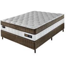 Cama Box Colchão Casal com Molas Ensacadas Master 138x188x77cm Marrom Cama Box Colchão Casal com Molas Ensacadas Master 138x188x77cm Marrom