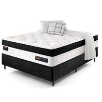 Cama Box Colchão Casal com Molas Ensacadas Master 138x188x77cm Preto Cama Box Colchão Casal com Molas Ensacadas Master 138x188x77cm Preto