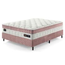Cama Box Colchão Casal com Molas Ensacadas Master 138x188x77cm Rosê