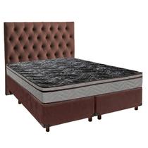 Cama Box + Colchão Casal D28 Conforto Paropas + Cabeceira Estofada Cama Box + Colchão Casal D28 Conforto Paropas + Cabeceira Estofada