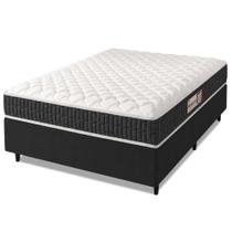 Cama Box Colchão Casal Espuma D33 New Millenium 138x188x57cm Preto / Branco Hellen - Suporta até 120kg por Pessoa Cama Box Colchão Casal Espuma D33 New Millenium 138x188x57cm Preto / Branco Hellen - Suporta até 120kg por Pessoa