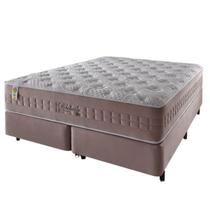 Cama Box Colchão Casal King Richesse Molas Ensacadas 193x203x73cm Rosa Anjos