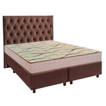 Cama Box + Colchão Casal Maxsono Paropas + Cabeceira Cama Box + Colchão Casal Maxsono Paropas + Cabeceira