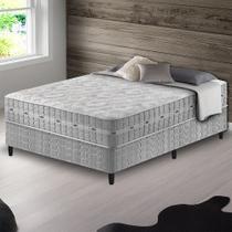 Cama Box + Colchão Casal Molas Ensacadas Alabama 138x188x61cm - Zidi