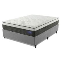Cama Box Colchão Casal Molas Ensacadas Euro In Atlantic 138x188x66cm Cinza Cama Box Colchão Casal Molas Ensacadas Euro In Atlantic 138x188x66cm Cinza