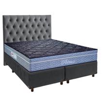 Cama Box + Colchão Casal Molas Ensacadas Petrus Paropas + Cabeceira Estofada Cama Box + Colchão Casal Molas Ensacadas Petrus Paropas + Cabeceira Estofada