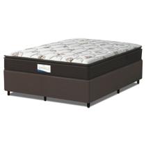 Cama Box Colchão Casal Queen Molas Ensacadas Granville Pillow Top 158x198x66cm Probel Marrom / Branco - Suporta até 110kg por Pessoa Cama Box Colchão Casal Queen Molas Ensacadas Granville Pillow Top 158x198x66cm Probel Marrom / Branco - Suporta até 110kg por Pessoa