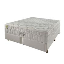 Cama Box Colchão Casal Tamanho Queen King Best Molas Superlastic 158x198x70cm Marfim/Bege Anjos