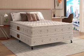 Cama Box + Colchão Castor Casal Hotel Collection Fire Retardant Double Face Pocket 138x188x60cm