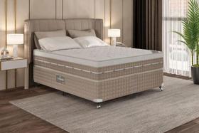 Cama Box + Colchão Castor Casal Premium One Face Tecnopedic 138x188x57cm