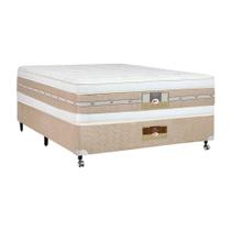 Cama Box + Colchão Castor Casal Silver Star Air Double Face Pocket 138x188x61cm