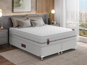 Cama Box + Colchão Castor Com Massageador King Niponpedic One Face Pocket 193x203x60cm