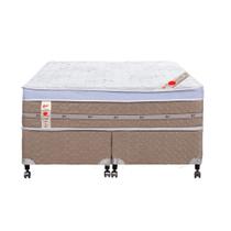 Cama Box + Colchão Castor Com Massageador King Niponpedic One Face Tecnopedic 193x203x59cm