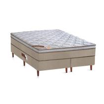 Cama Box + Colchão Castor King Innovation One Face Hibrido 193x203x54cm