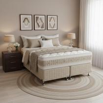 Cama Box + Colchão Castor King Premium Amazon Gel Double Face Pocket 193x203x63cm