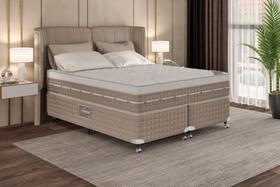 Cama Box + Colchão Castor King Premium One Face Tecnopedic 193x203x57cm