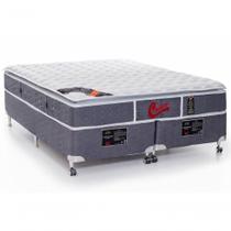 Cama Box + Colchão Castor King Super Luxo Light One Face 193x203x54cm