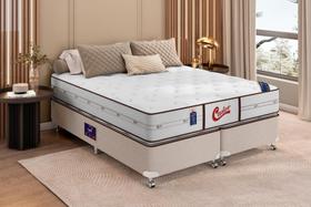 Cama box + Colchão Castor King Vitagel Classic Double Face Pocket 193x203x63xcm