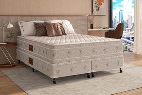 Cama Box + Colchão Castor Queen Hotel Collection Fire Retardant Double Face Pocket 158x198x60cm