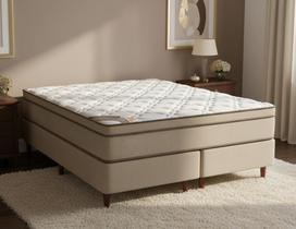 Cama Box + Colchão Castor Queen Innovation One Face Tecnopedic 158x198x54cm