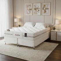 Cama Box + Colchão Castor Queen Kingdom Aloe Vera Double Face Pocket 158x198x59cm