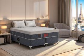 Cama Box + Colchão Castor Queen Plush Light Stress One Face Pocket 158x198x61cm Cama Box + Colchão Castor Queen Plush Light Stress One Face Pocket 158x198x61cm