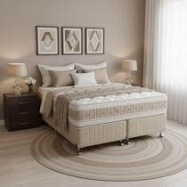 Cama Box + Colchão Castor Queen Premium Amazon Gel Double Face Pocket 158x198x63cm