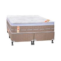 Cama Box + Colchão Castor Queen Premium Niponpedic One Face Tecnopedic 158x198x59cm