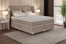 Cama Box + Colchão Castor Queen Premium One Face Tecnopedic 158x198x57cm
