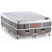 Cama Box + Colchão Castor Queen Size Plush Light Stress 158x198x74cm Box Original Castor