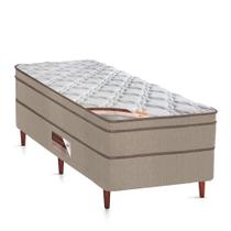 Cama Box + Colchão Castor Solteiro Innovation One Face Hibrido 88x188x54cm