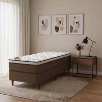 Cama Box + Colchão Castor Solteiro Innovation One Face Pocket 120x203x54cm Cama Box + Colchão Castor Solteiro Innovation One Face Pocket 120x203x54cm